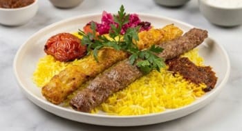 Combo Koobideh Kabab (Two Skewers)